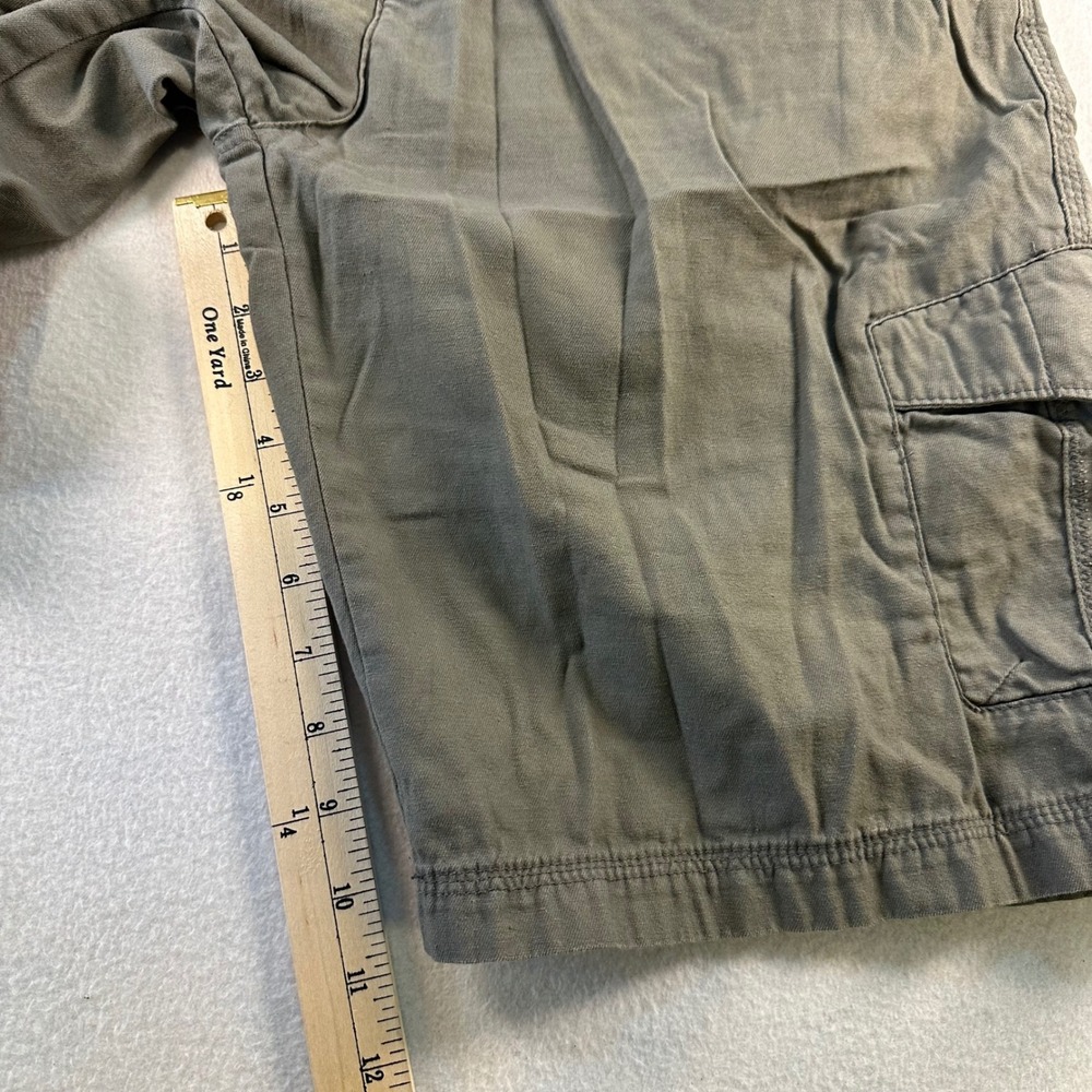 Tony Hawk Mens Cargo Shorts Size 33 Olive Green Cotton Skate Utility Casual - Picture 3 of 6